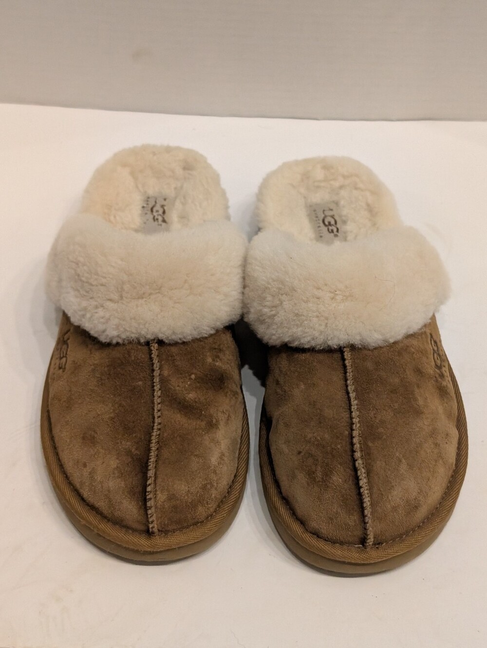 UGG Australia Women's 11 Scuffette II Slippers Suede Sheepskin Chestnut Brown U1
